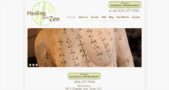 Desktop Screenshot of healingwithzen.com
